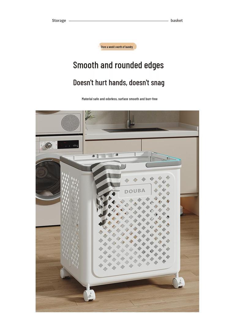 Foldable Laundry Basket: Large Capacity Storage for Clothes, Bathroom Use