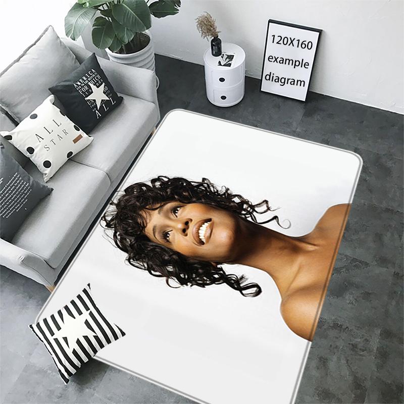 Foot Rug Welcome Floor Mat for Entryway Whitney Houston Bathroom Hallway Carpet Kitchen Water Adsorbed Rugs Fluffy Home Decor