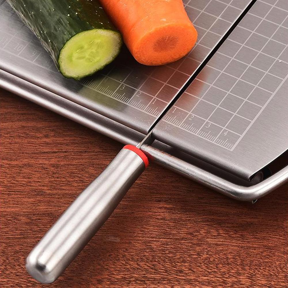 Multipurpose Cheese Slicer for Block Cheese, Stainless Steel Cheese Cutter Board with Blade and Scale