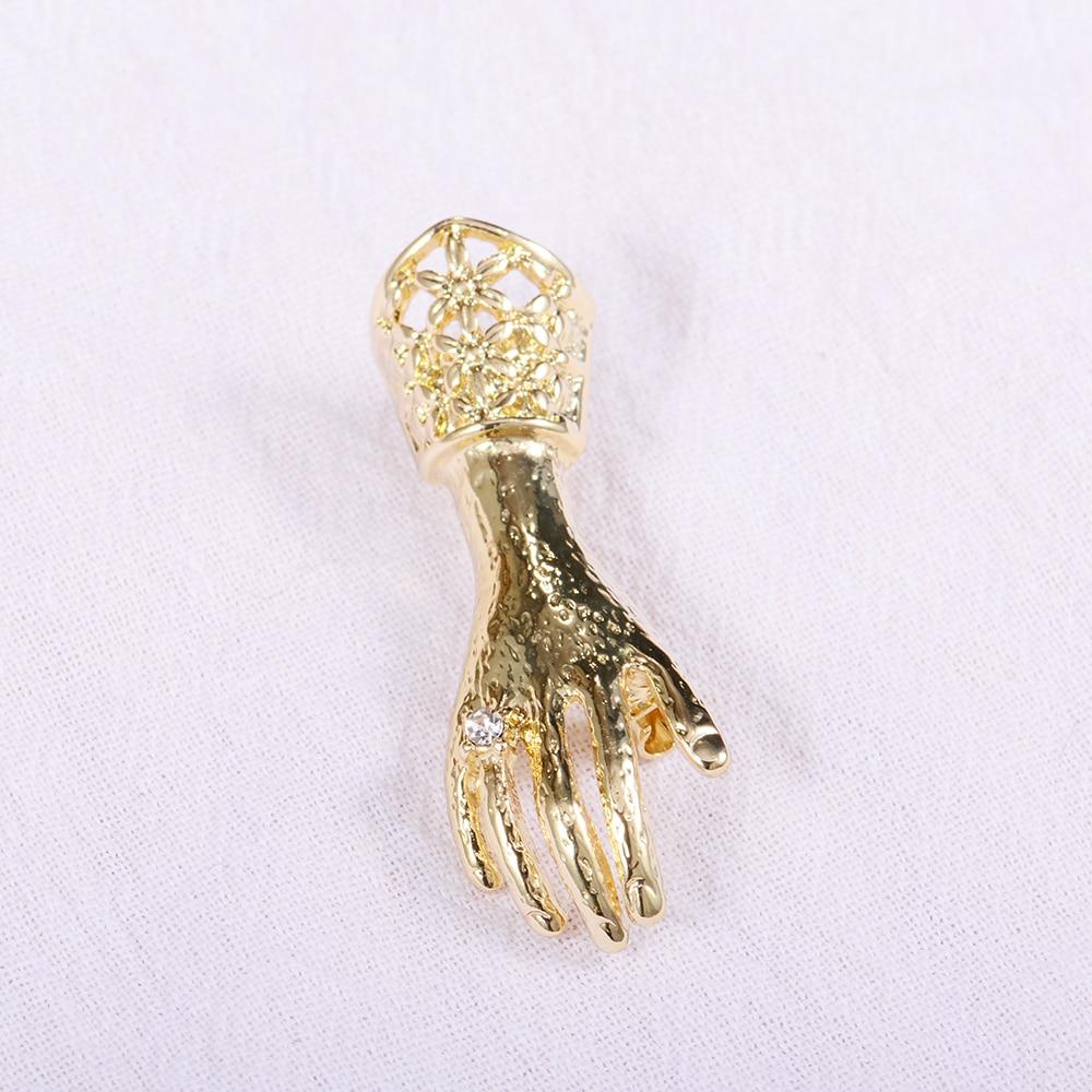 

Blucome модные броши в форме руки серебряный цвет зажим для воротника для одежды для женщин и мужчин дорожная сувенирная брошь