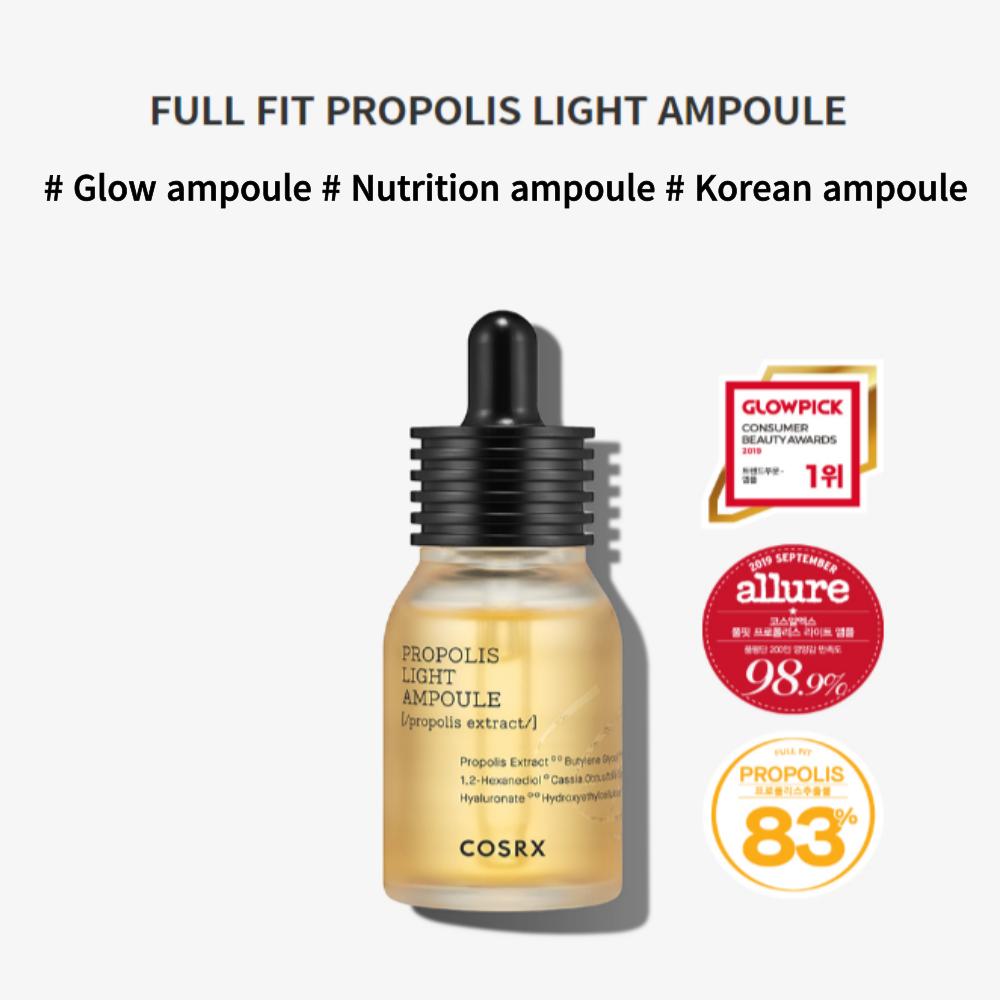 COSRX FULL FIT PROPOLIS LIGHT AMPUŁKA 40ml / Glow Nutrition Korean ampułka | Pielęgnacja skóry / Esencja do zabiegów na twarz