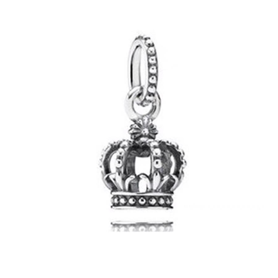  Queen Crown Charm Bead for DIY Jewelry Silver Bracelet Necklace Gift Kids Toy