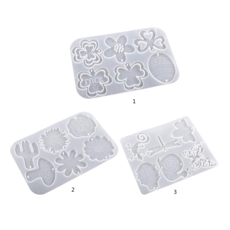Resin Jewelry Molds Keychain Resin Molds Flower/Animal Silicone Molds for Resin Casting Pendants,Keychains,Earrings