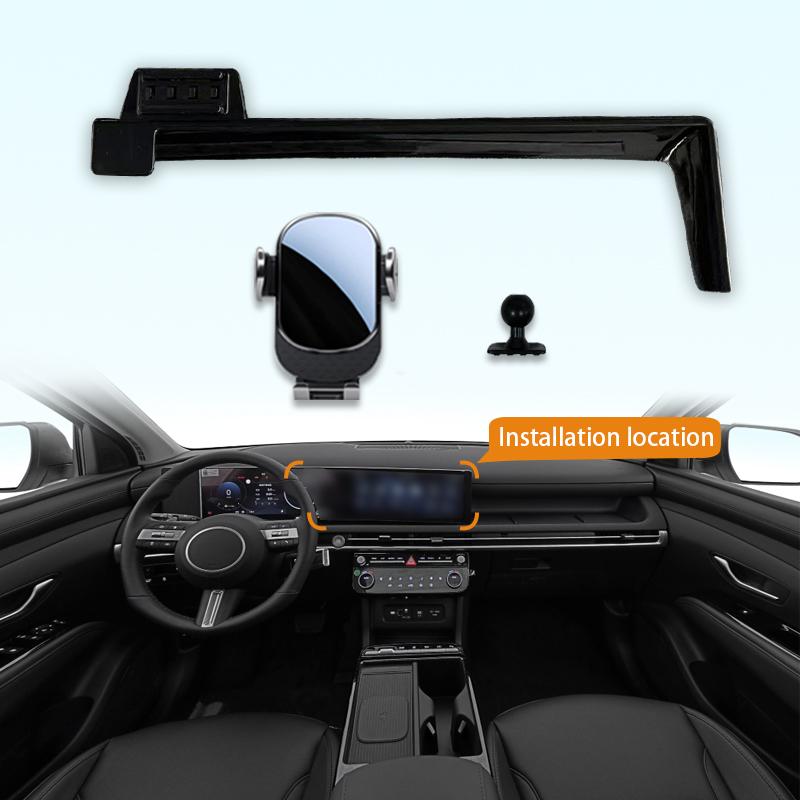Screen Base Car Phone Holder Mount For Hyundai Tucson 2025 Central Control Dashboard Phone Holder Stand GPS Interior Accessories