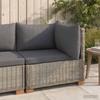 Corner Sofa with Cushions GENDT Natural Kubu Rattan Gray