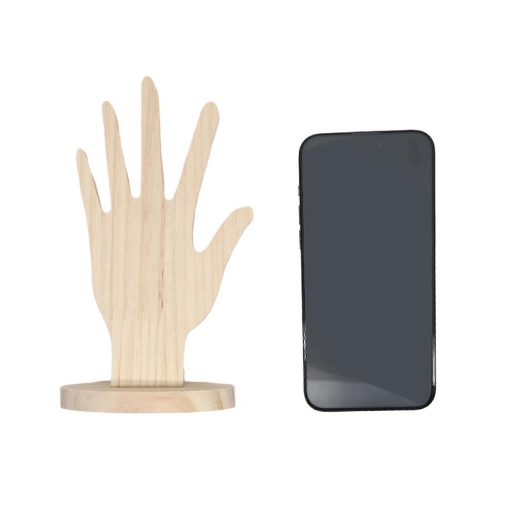 Wooden Hand Form Bracelet Bangle Display Stand Mannequin Palm Shaped Ring Storage Holder Desktop Jewelry Organizers