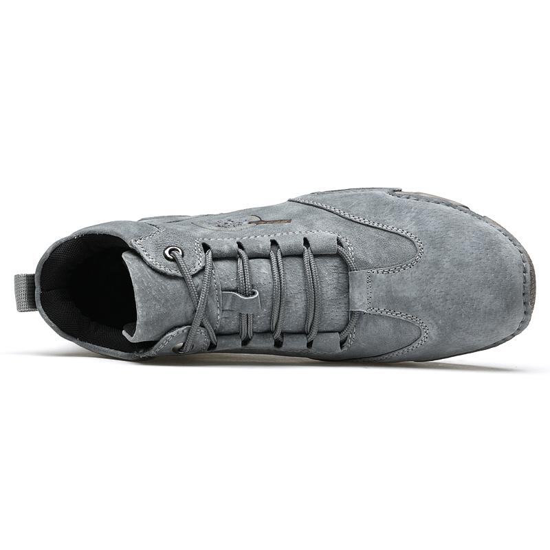 Scarpe Sportive da Uomo Nuove in Pelle per Esterno Scarpe Casual Stivali in Pelle da Lavoro