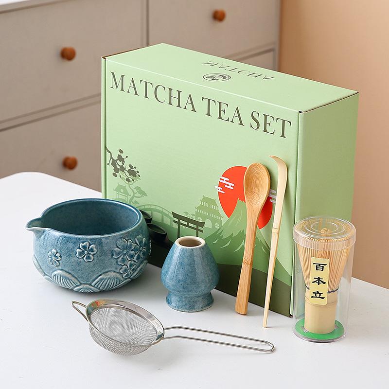 Matcha Bowl With Matcha Whisk Set Japanese Matcha Tea Set Matcha Making Kit Tranditional Song Dynasty Tea Ceremony Accessories