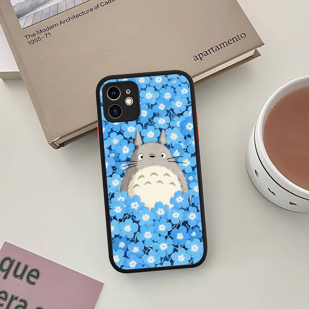 Cute T-Totoroes Phone Case For iPhone 16 15 14 Plus 15 13 12 11 Pro Max X XS MAX Matte Cover