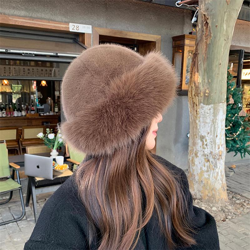 

Новая плюшевая шапка осень женская зимняя рыбацкая утолщенная кроличья меховая защита ушей ветрозащитная теплая повседневная дорожная шоппинг круглая верхняя однотонная кепка для бассейна One Size кофейный