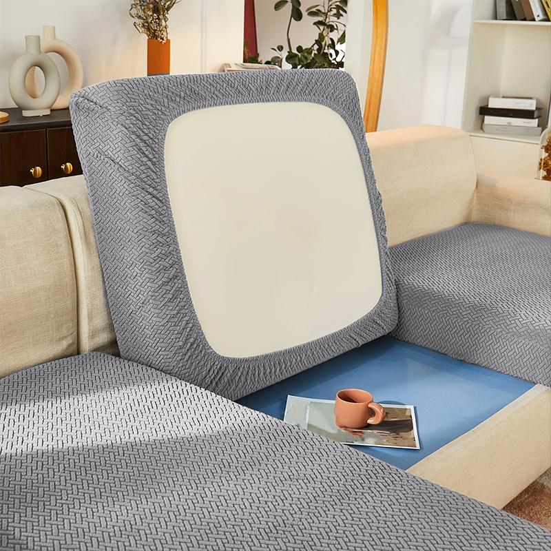 Simple Twill Jacquard Sofa Cover Soft Fabric Stain Scratch Resistant For All Seasons Living Room Home Furniture Decor Couch