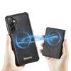 CASEME Case for Samsung Galaxy A57 5G, RFID Leather Case, with Detachable Wallet, Black