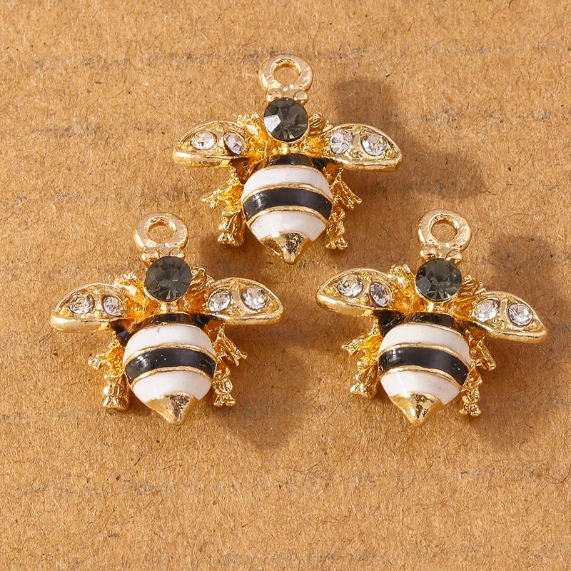 10pcs Enamel Animal Cat Bee Bird Panda Pendants Charms for Jewelry Making DIY Earrings Necklace Bracelet Accessories Supplies