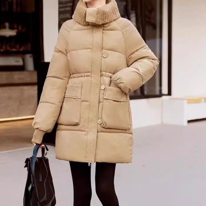 Autumn and winter new fashion trend ins style high sense medium and long large size warm cotton jacket