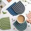Rainbow Silicone Mat Pot Thermal Table Heat Resistant High Temperature Cup Thickened To Prevent Scalding