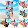 1pc Ice Cream Printed Beach Towel, Summer Element Quick Drying Absorbent Beach Towel, Travel Swimming Yoga Gym Sports Towel