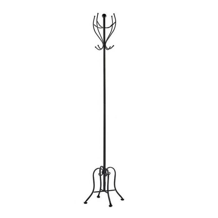 Porte-manteau - Métal - Noir - 30 X 180 X 30 Cm - Design Contemporain - Rangement Intérieur