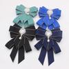 Crystal Bow Tie Rhinestone Ribbon Bow Brooch Fashion Neck Tie  For Men and Women