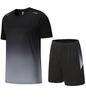 Atkata Men's Short Sleeve Compression Wear, 2-Piece Set, Short Sleeve Sportswear and Shorts, Loungewear, Stylish Grey, Size M