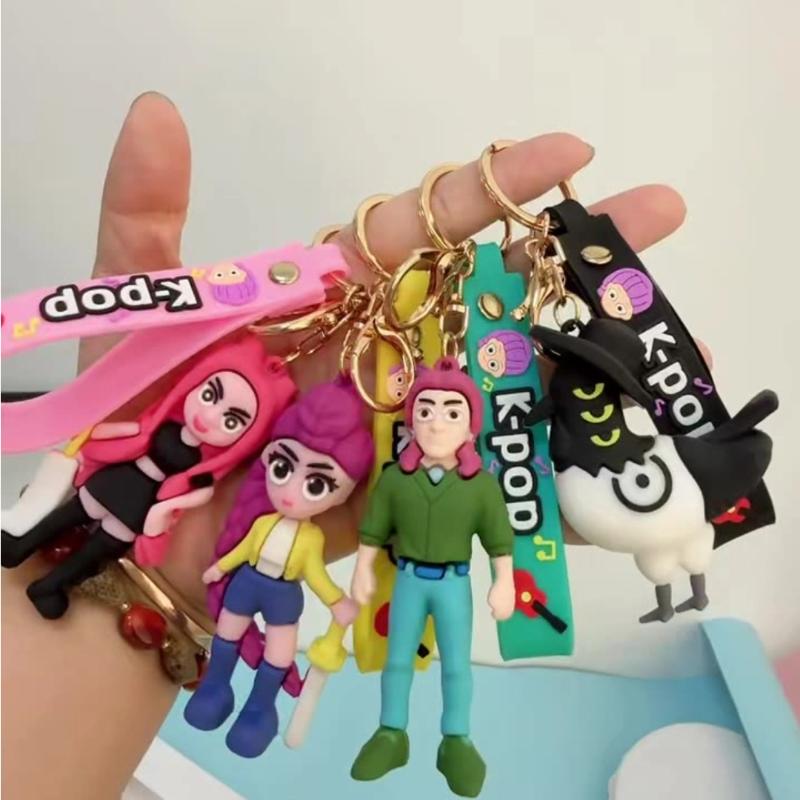 1 Pièce Décoration de Sac à Dos Widget Accessoires Jouets Kpop Devil Hunter Périphérique Widget Rumi Mira Zoe Porte-clés en PVC