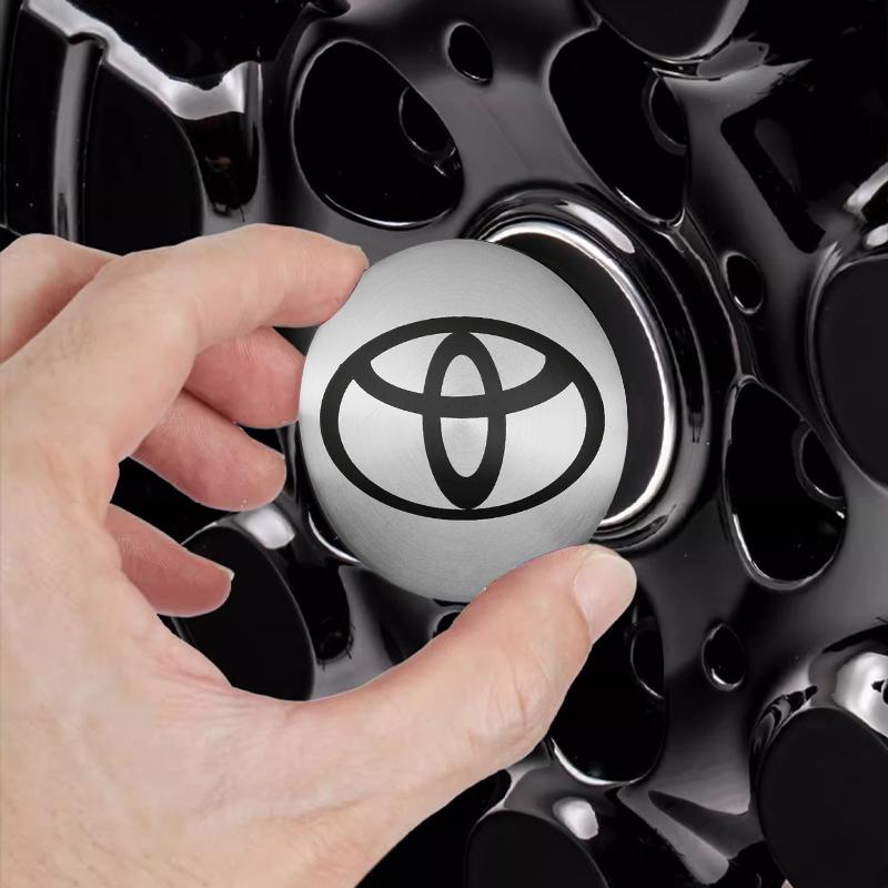 56mm Car Wheel Hub Center Cap Aluminum Metal Logo Stickers For Toyota Rav4 Corolla Camry Aqua Auris Cross Yaris TRD Prius GR
