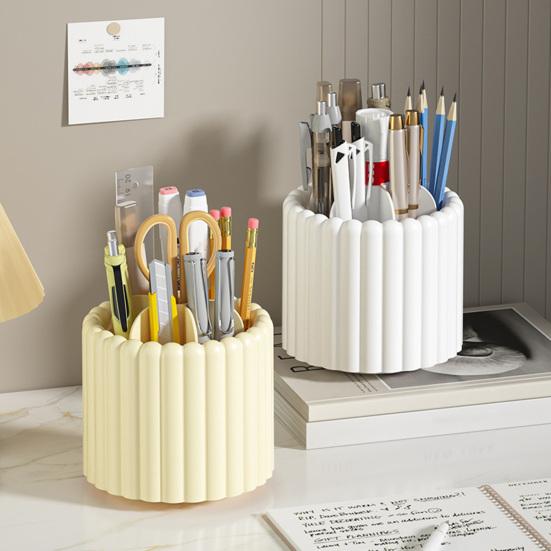 Storage Box Rotation Design Organizer with Compartmentalized Ordered Storage Holder for Office Dormitory Bathroom