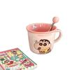Cute Ceramic Mug Children's Scale Crayon Shin Shiba Drinking Water Cup Couple Style Breakfast Cup Birthday Gift