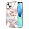 Flower splicing marble is suitable for Apple iPhone16 mobile phone case 15Pro all-inclusive anti-drop 14plus.
