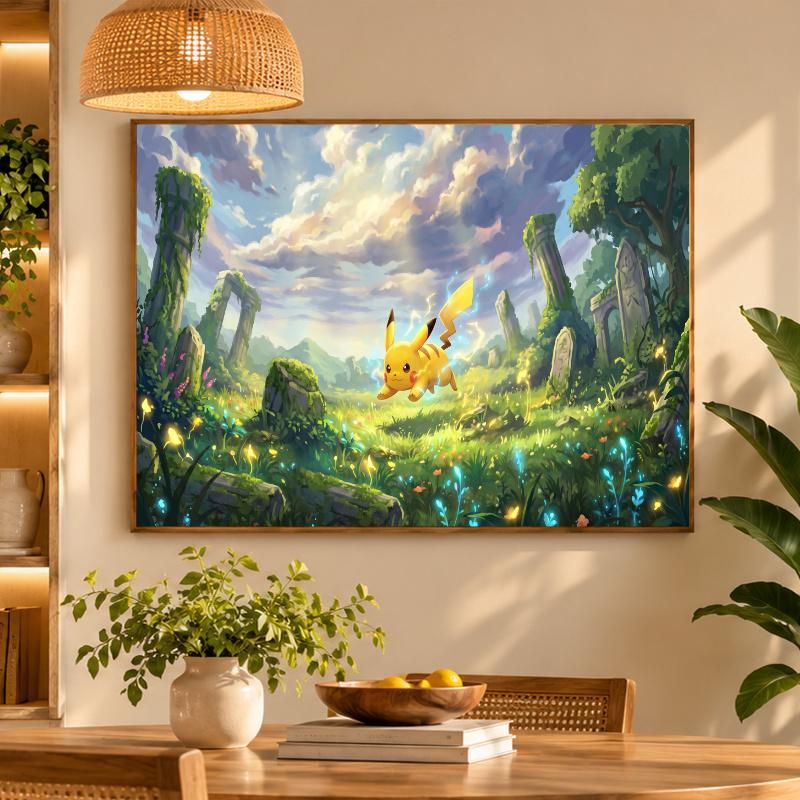 5D Diamond Painting Pikachu DIY Full Drill Diamond Art Kit Home Decoration