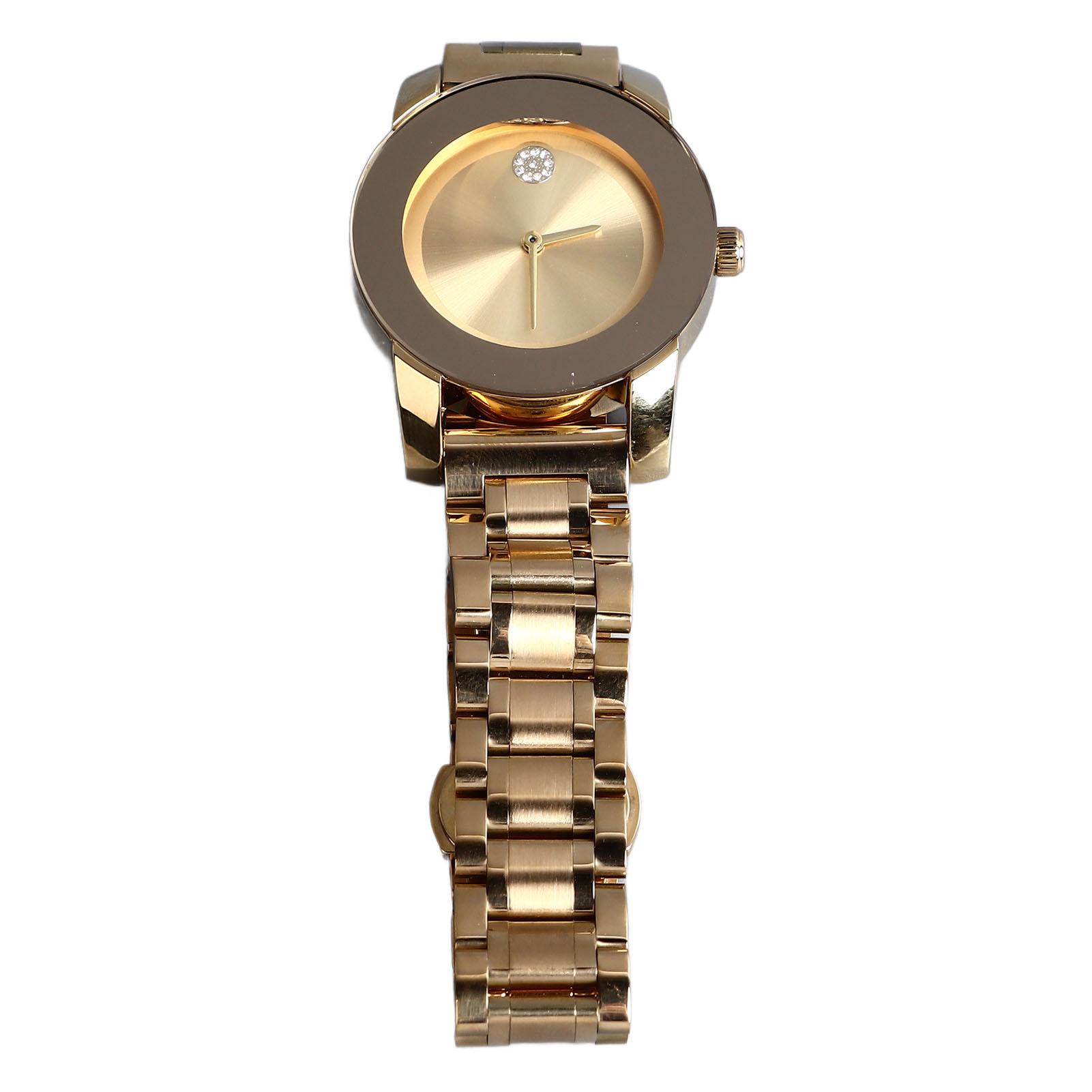 

Moon Phase Dial Quartz Watch Elegant Waterproof Quartz Minimalist Business Watch Golden