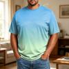 Men's Big Size Comfortable Breathable Casual Loose Fit T Shirt Top Soft Fabric Short Sleeve Crew Neck Tee for Everyday Wear