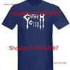 Gotham City Unisexs Blue Navy T Shirt Swedish Heavy Metal Retro Vintage Band Script Washed Stretched Breathable Homme Vintage