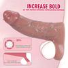 Skin-like Silicone Penis Sleeve - Thick Longer Hollow Structure with Massage Beads Realistic Adult Product