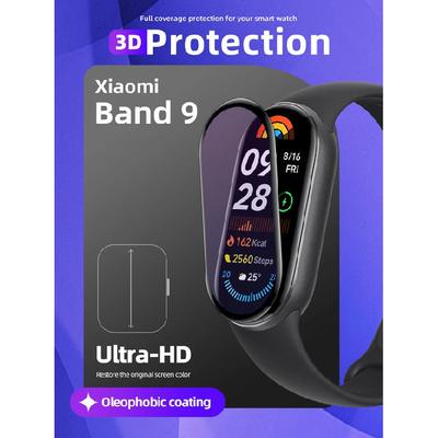 Protection d'écran pour Xiaomi Mi Band 9/8/7, Film protecteur HD anti-rayures à couverture complète en TPU, Accessoires pour Miband 9/8/7 (Pas de verre)