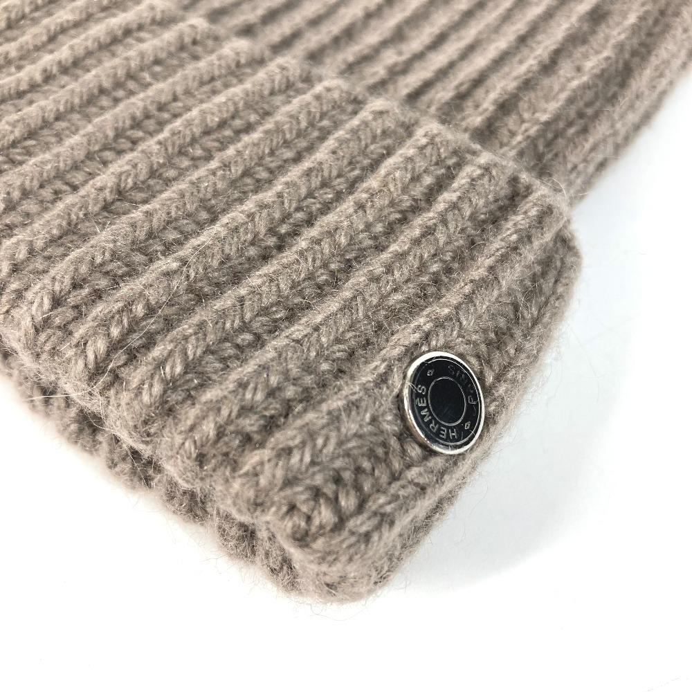 Hermes Serie Logo Philippa Fingerless Gloves Cashmere / Mohair Gray Based