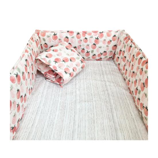 Set 4 Bucăți Protecție Laterale Pătuț Pernă Moale Protecție Laterală Pătuț pentru Bebi Sigur Protecție Laterală Pătuț Protecție Laterale Paturi Lenjerie de Pat Îngroșată pentru Băieți Fete