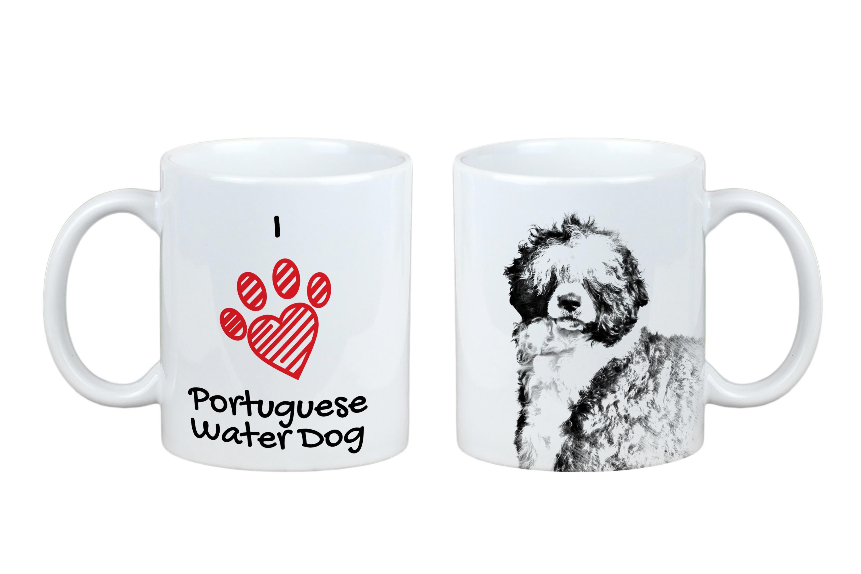 

Portuguese Water Dog, Portie, PWD, Water Dog - cup with a dog, cute cup with graphics, a gift with your photo from the Art-Dog brand білий