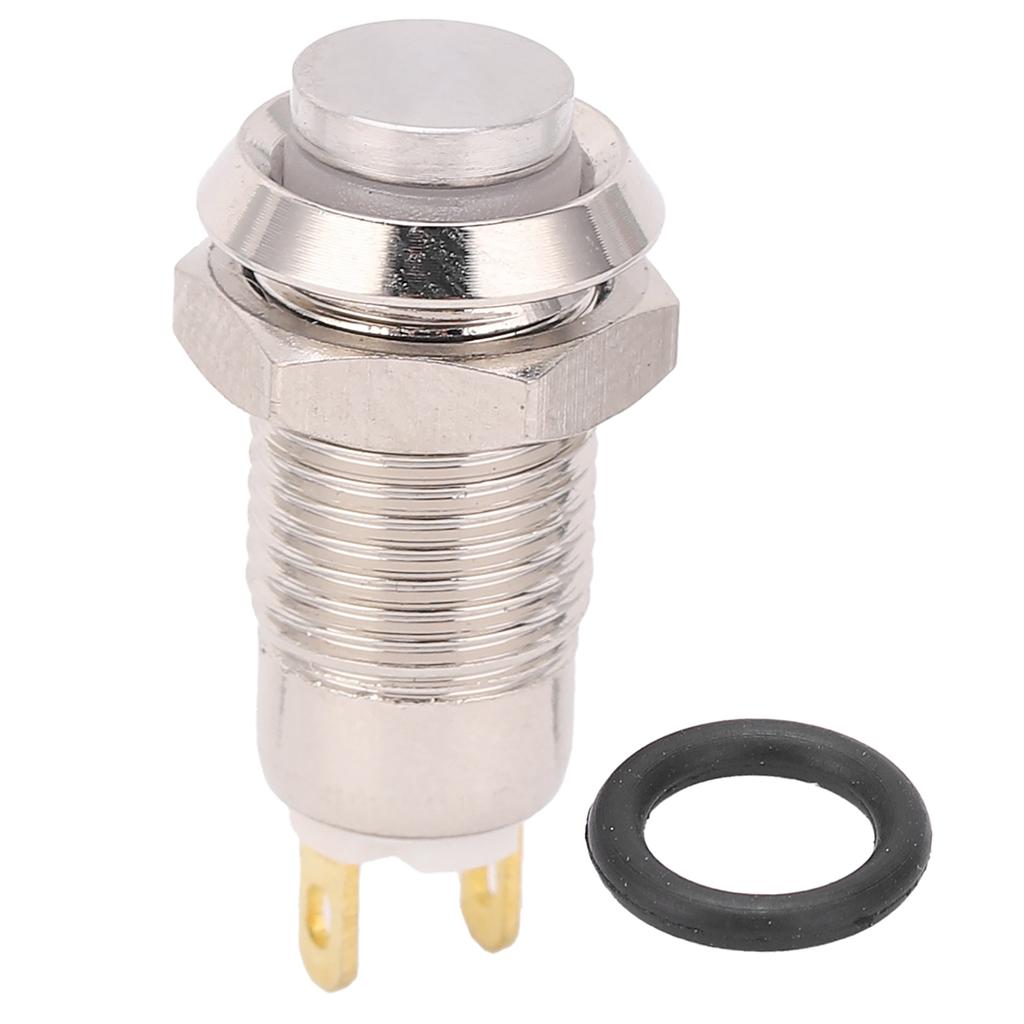 8mm Metalldruckknopfschalter Wasserdichter selbstsichernder Startschalter 3V (Ohne Licht)