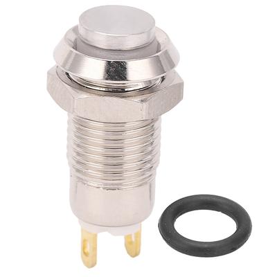 8mm Metalldruckknopfschalter Wasserdichter selbstsichernder Startschalter 3V (Ohne Licht)