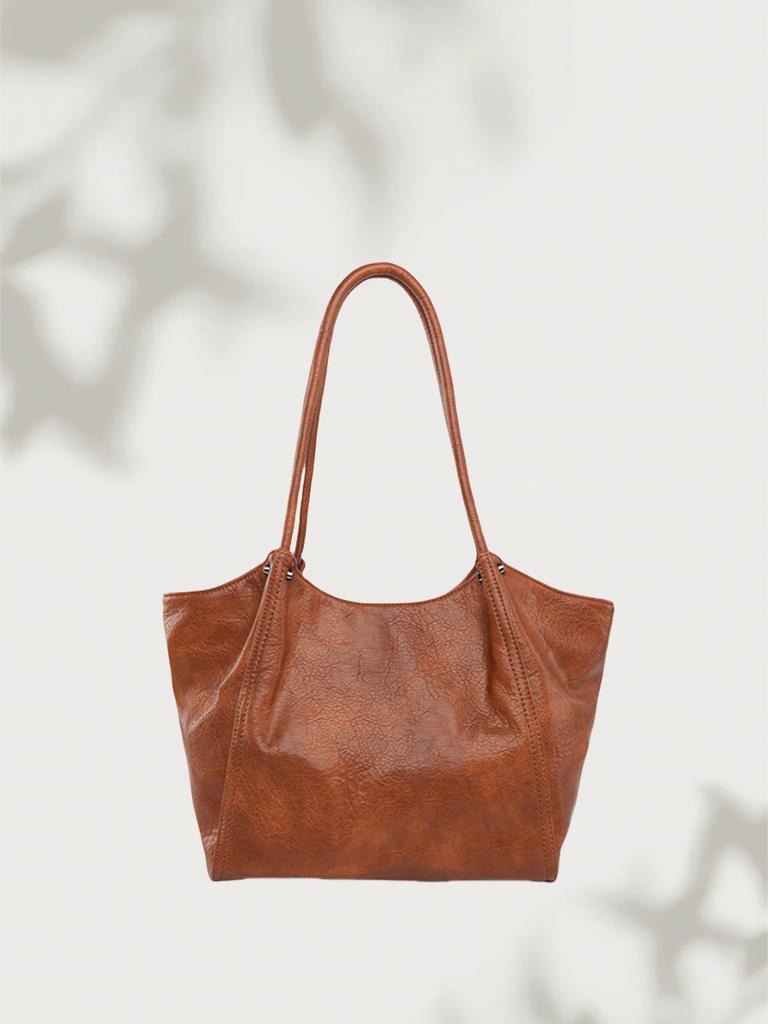 SOFT Leather Women Tote Bag European New American Fashionable Large-capacity Underarm Bag Brand Shopping Bag Simple Commuter Bag