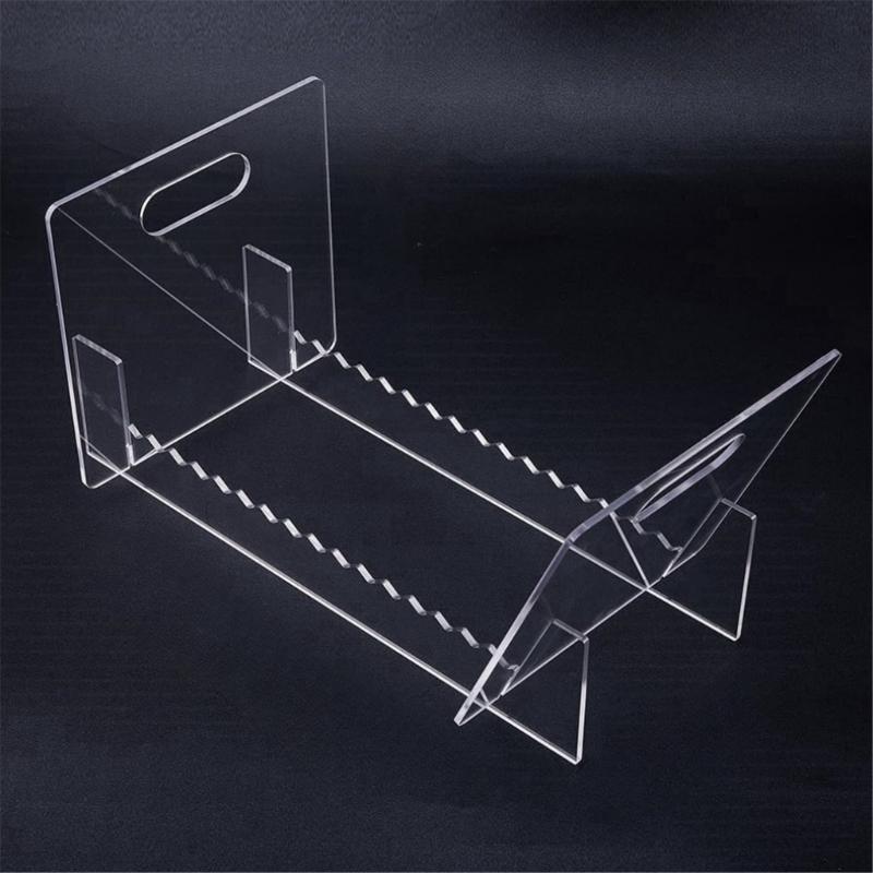 Elegant Album Display Shelf, Clear Acrylic Storage Stand Home Accessory with Solid Acrylic Base Desktop Record Organizes
