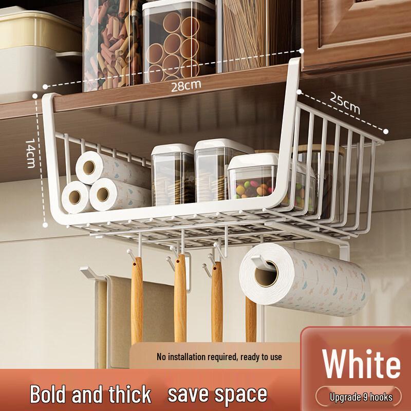 Handun Under-Cabinet Paper Towel & Hook Holder