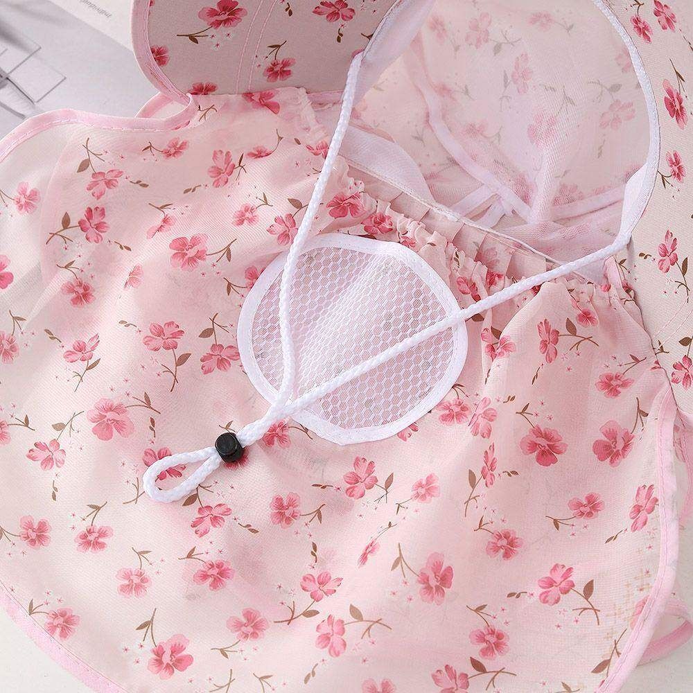 Fashion Mesh Breathable Sun Hat Fordable Wide Brim Face Hood Hat Breathable Anti-UV Basin Cap Outdoor Camping