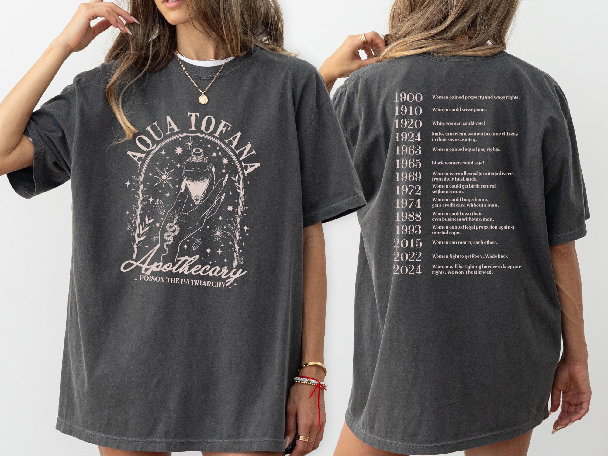 Aqua Tofana Comfort Colors Shirt Aqua Tofana Apothecary TShirt Vintage Feminist Women Shirt Womens Rights Shirt S