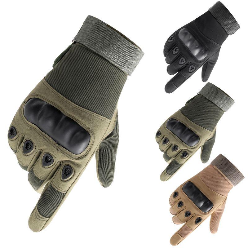 Tactical Gloves Full Finger All Year Round Outdoor Hiking Sports Fitness Touch Screen Non Slip Abrasion Resistant Fighting Cycling Training Gloves