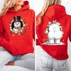 Funny Snowman Christmas Fleece Hoodies Holiday Festive Christmas Fashion Casual Sweatshirt Harajuku Pullovers Hip Hop Streetwear