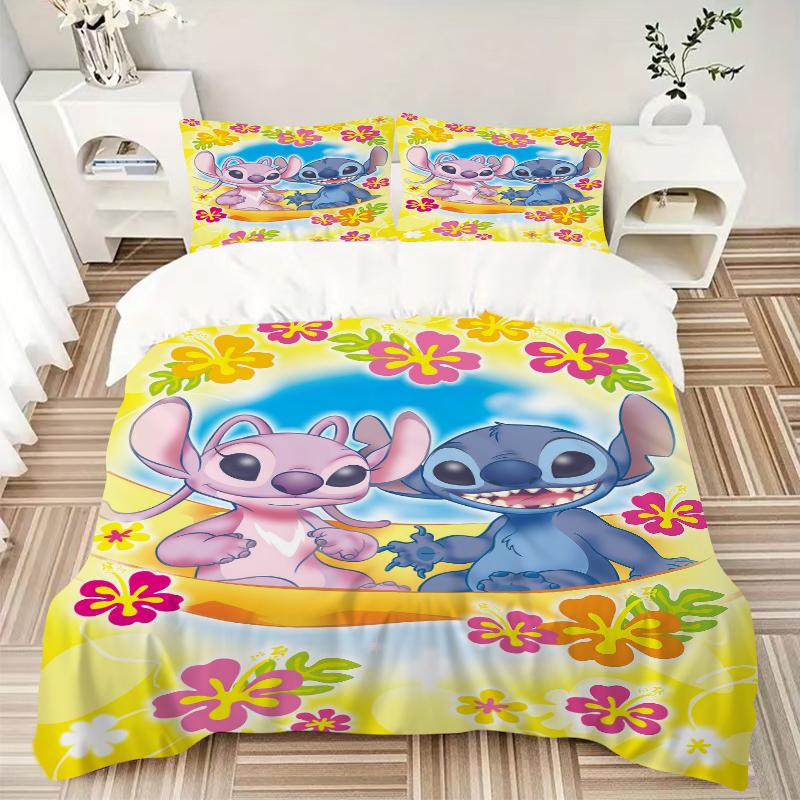 3Pcs Lilo Stitch Adventure Bedding Sets For All Sizes New 3D Printed Bed Cover Comforter Duvet Cover Pillowcase Bedroom Decoration