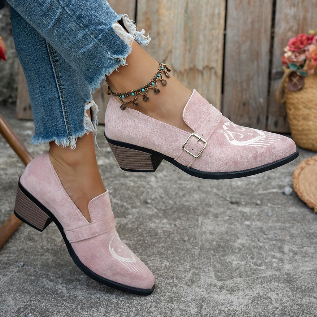 New Style Women Pumps Spring Autumn Casual Medium Heel Pointed Toe Leopard Print Shoes Women Comfortable Slip-On Shoes for Women