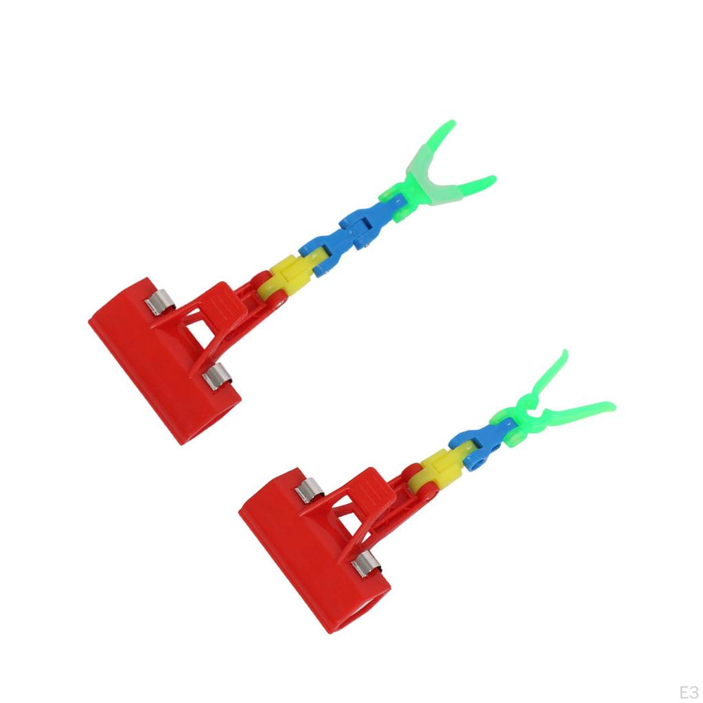 Fishing Rod Holder Adjustable Back Bracket Hanging Clip Accessory Luminous Head Tackle