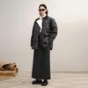 LESS 2025 Winter H-Line 100% Wool Long Skirt